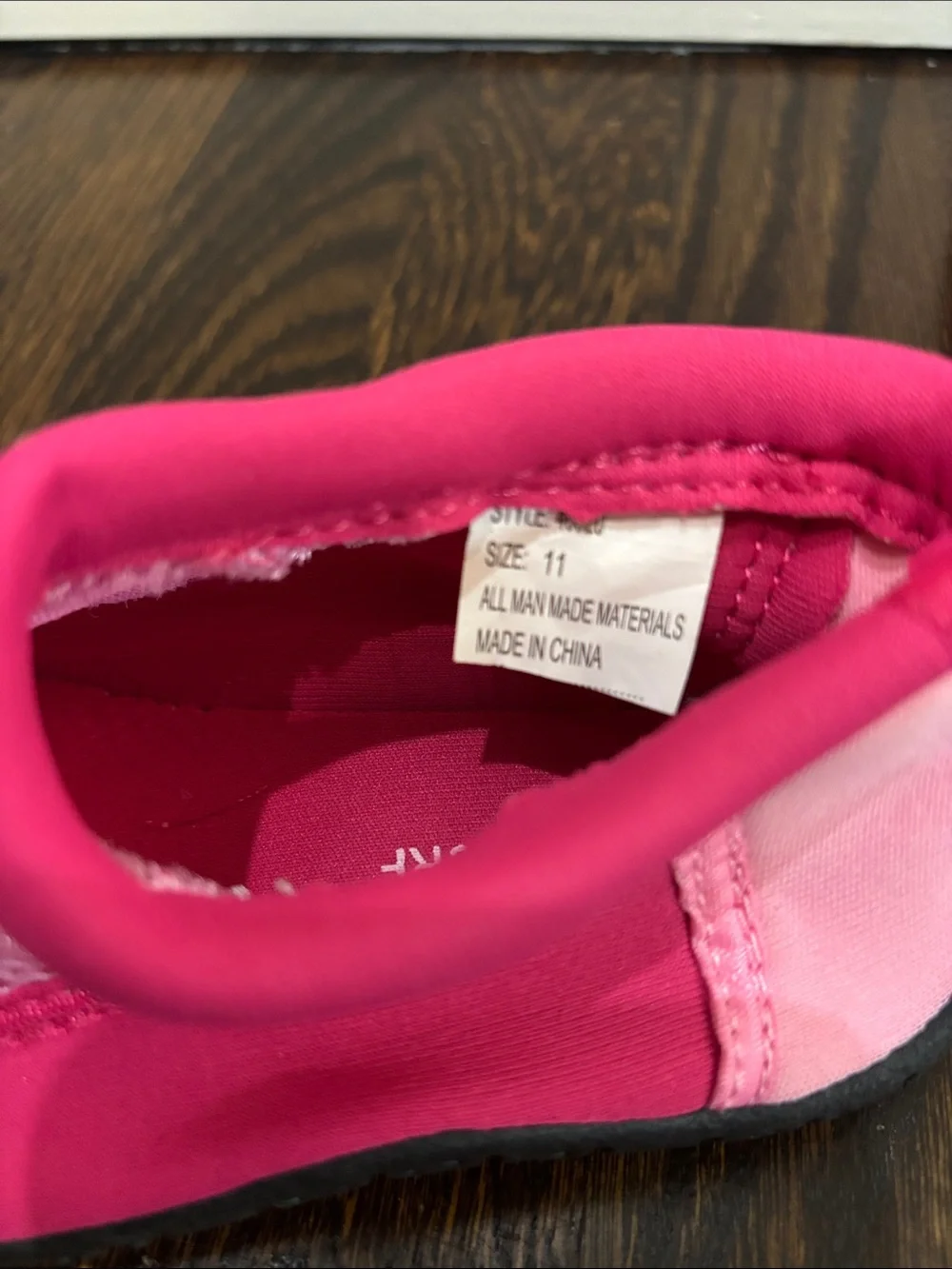 Toddler Girls Pink Slip-On Water Shoes by Blu Surf, size 11